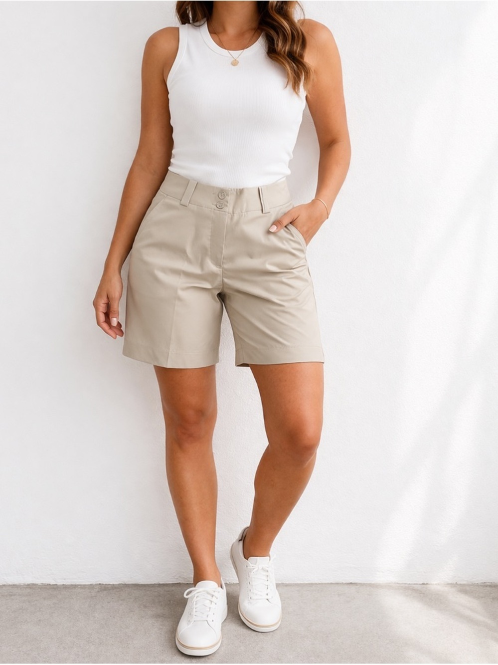 Nike Golf Dri-FIT Bermuda Shorts Women’s Khaki Size 6